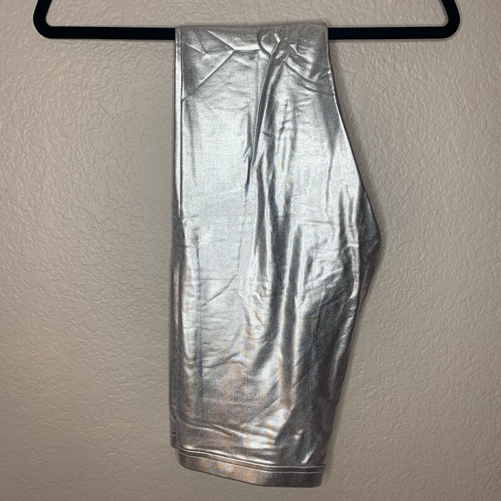 SILVER, Shiny Leggings by American Apparel NWOT